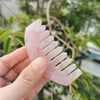 Rose Quartz Crystal Comb, Bridal Comb, Quartz Hair, Wedding Hair Comb, Crystal Magic, Healing Crystals, Chakra, Reiki Spiritual Gift