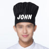 Custom Chefs Hat - Text Printing Skull Cap - Personalised Cook Cooking Hats - Head Chef Kitchen Gift Work Restaurant Cafe Hotel Work