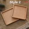 Square Wooden Coaster Set - Natural Plain Blank Coaster - Drinks Coffee Tea Coaster Brown - Housewarming Gift - Dining Table Dinner Decor