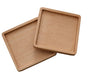 Square Wooden Coaster Set - Natural Plain Blank Coaster - Drinks Coffee Tea Coaster Brown - Housewarming Gift - Dining Table Dinner Decor