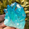 Aqua Aura Quartz Cluster, Blue Aura Quartz Cluster, Aura Quartz Cluster, Angel Aura Quartz Crystal, Crystal Healing Reiki Meditation Energy