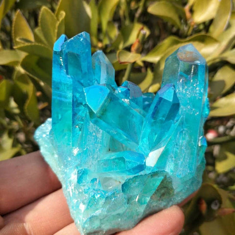 Aqua Aura Quartz Cluster, Blue Aura Quartz Cluster, Aura Quartz Cluster, Angel Aura Quartz Crystal, Crystal Healing Reiki Meditation Energy