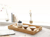 Wooden Snack Tray with Handle, Rectangular Serving Tray, Farmhouse Decor, Breakfast Tray, Tea Coffee Wine Tray, Hotel Home, Ottoman Tray