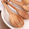 4 Pcs Wooden Measuring Spoons, Coffee Ice Tea Honey, Stirring Serving Utensils, Japanese Spoon Kitchen Cooking Utensil Tool Supplies Soup