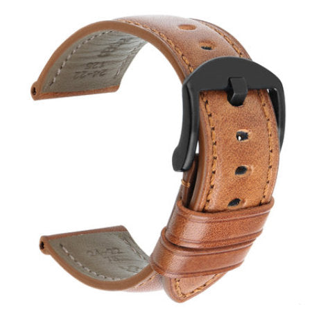Vintage Calfskin Brown Leather Watch Strap, Leather Brown Strap, Leather Band 20mm/22mm/24mm Men's Strap
