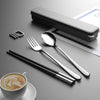 Travel Utensil Set, Portable Traveling, Fork, Spoon, Chopsticks, Reusable Utensils, Cutlery Set, Plastic Free, Camping, Case, Eco Friendly