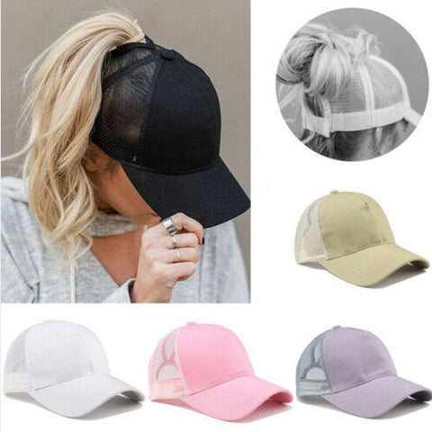 Ponytail Cap - Women Baseball Cap - Women cap - Ponytail Hat - Women Hat - Messy Bun Cap - Long Hair Hole Cap - Trucker Hat For Girls