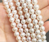 High Quality Grade AA+ Natural Freshwater Pearl Beads - White - 6 7 8 9 mm - Round - Jewellery Making - DIY - Wedding - Loose Bead Strand