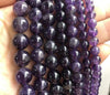 Natural Amethyst 4mm 6mm 8mm 10mm 12 mm Round Beads High Quality Deep Purple Polished Rich Purple Spheres Gemstone Beads 15 inch Strand