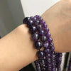 Natural Amethyst 4mm 6mm 8mm 10mm 12 mm Round Beads High Quality Deep Purple Polished Rich Purple Spheres Gemstone Beads 15 inch Strand