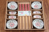 Japanese Style Wooden Chopstick and Chopstick Holder Rest Set - Dinnerware Gift Set - Housewarming Gift - Travel Set with Box - Wedding