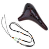 12 Hole Alto C Ocarina Flute - With Rope Bag and Music Book - Alto Tone C Ocarina Instrument