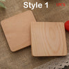Square Wooden Coaster Set - Natural Plain Blank Coaster - Drinks Coffee Tea Coaster Brown - Housewarming Gift - Dining Table Dinner Decor