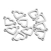 Heart Connector Charm - Jewelry Making Supplies - Mini Heart - Gold Silver