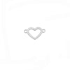 Heart Connector Charm - Jewelry Making Supplies - Mini Heart - Gold Silver