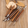 6 Pieces Clay Sculpting Carving Pottery Tools Polymer Modeling DIY Sculpture Craft Art Tool Set Art Supply Pottery Tools for Modeling