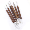 6 Pieces Clay Sculpting Carving Pottery Tools Polymer Modeling DIY Sculpture Craft Art Tool Set Art Supply Pottery Tools for Modeling