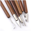 6 Pieces Clay Sculpting Carving Pottery Tools Polymer Modeling DIY Sculpture Craft Art Tool Set Art Supply Pottery Tools for Modeling