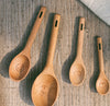 4 Pcs Wooden Measuring Spoons, Coffee Ice Tea Honey, Stirring Serving Utensils, Japanese Spoon Kitchen Cooking Utensil Tool Supplies Soup