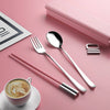 Travel Utensil Set, Portable Traveling, Fork, Spoon, Chopsticks, Reusable Utensils, Cutlery Set, Plastic Free, Camping, Case, Eco Friendly