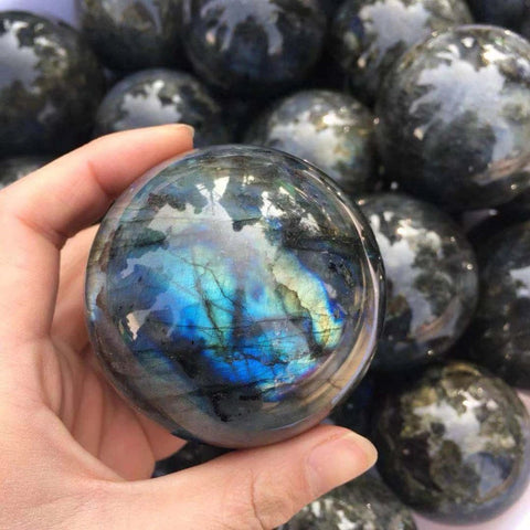 Natural Labradorite Sphere - Polished Labradorite Ball - Crystal Sphere - Healing Crystal - Quartz Crystal Ball - Divination Ball Gift