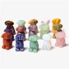 Dog Pig Bear Totem Animal Gemstone - Carved Stone Figurine - Spiritual Animal Carving - Rose Quartz Amethyst Jade Tiger Eye Sodalite