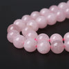 Natural Rose Quartz Round Bead, Beautiful Natural Pink Color Gemstone Bead, Faceted 4mm 6mm 8mm 10mm 12mm , Loose Beads 15 Inch Strand