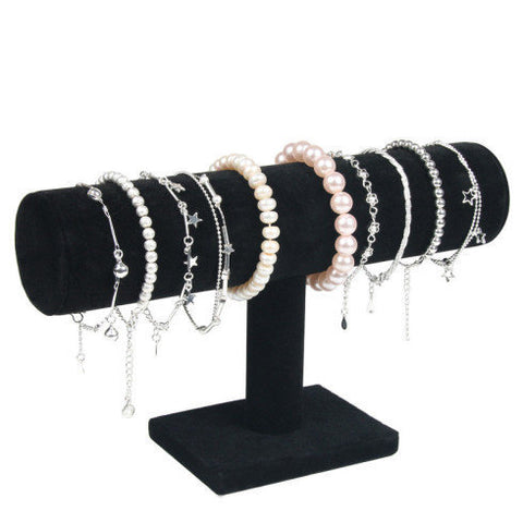 Bracelet Display Stand, Watch Stand, T-stand, T-bar Jewelry Display, Trade Show Display, Craft Show Display, Velvet Linen, Jewelry Holder