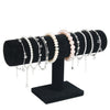 Bracelet Display Stand, Watch Stand, T-stand, T-bar Jewelry Display, Trade Show Display, Craft Show Display, Velvet Linen, Jewelry Holder