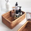 Rattan Storage Box - Wicker Storage Tray - Woven basket - Handmade Organizer Basket - Cosmetics Desk Organizer - Home Decor
