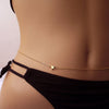 Star Belly Chain - Gold Waist Chain - Belly Dancing Gift - Girlfriend Gift - Anniversary Gift - Waist Beads - Simple Festival Body Jewelry
