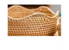 Handwoven Round Wavy Rattan Fruit Bowl |Storage Bowl | Wedding Gift | Breakfast Table Wicker Bowl | Serving Bowl | Dining Table
