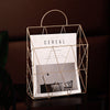 Wall Mounted Magazine Rack , Newspaper Rack, Wire Hanging File Holder, Office Organization, Brochure Holder, Mom Gift, Home Decor, Storage