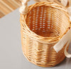 Wicker Basket - Storage Box with Handle - Woven Handmade Organizer Basket - Rattan Storage - Picnic Basket - Home Decor