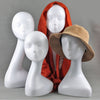 Long Neck Mannequin Head Hat Display Unisex Female Adult - Styling Head Canvas Wig Making Hat Display