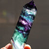 Natural Fluorite Hexagonal Crystal Wand - Fluorite Pointed Gemstone Healing - Beautiful Rainbow Fluorite Meditation Crystal Tower