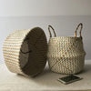 Rattan Storage Basket With Handle - Woven Basket - Wicker Storage Tray - Handmade Organizer Basket - Flower Basket - Home Decor