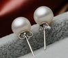 Pearl Stud Earrings - Bridesmaid Pearl Earrings - Bridal Party Gift - Wedding Shower Jewelry - Sweet 16 - 925 Sterling Silver - Gift for Her