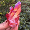 Red Aura Crystal Cluster, Raw Angel Aura Rainbow Crystal, Rainbow Aura Quartz, Crystals and Stones , Raw Angel Aura Cluster, Aura Crystal