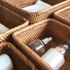 Rattan Storage Box - Wicker Storage Tray - Woven basket - Handmade Organizer Basket - Cosmetics Desk Organizer - Home Decor