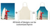 Personalized Apron For Men Women - Unisex Cotton Apron- Home, Restaurant, Kitchen, Cooking, Florist - Custom Gift for Her, Gift for Mom Wife