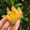 Yellow Flame Aura Crystal Cluster, Raw Crystal Specimen, Crystals and Stones , Aura Crystal, Shinny Quartz Points, Chakra Reiki Healing