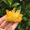 Yellow Flame Aura Crystal Cluster, Raw Crystal Specimen, Crystals and Stones , Aura Crystal, Shinny Quartz Points, Chakra Reiki Healing