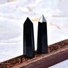 Black Obsidian Tower, Healing Crystal Tower, Big Black Obsidian Tower, Large Black Obsidian Wand, For Home Decor Tower, Obelisk Energy