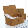Seagrass Basket - Rattan Storage Box - Storage Chest - Woven basket With Lid - Handmade Organizer Basket - Wicker Storage - Toy Trunk