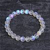 Moonstone Bracelet - Rainbow Moonstone - Gemstone Stretch Bracelet -Beaded Yoga Bracelet - Goddess Stone Feminine Power - Reiki