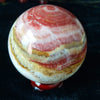 Rhodochrosite Sphere, Round Rhodochrosite Ball, Crystal Grid, Healing Crystals, Reiki Chakra Stone, Energy, Heart Chakra Stone, Meditation