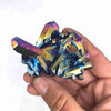 Raw Angel Titanium Aura Quartz Amethyst Crystal - Raw Aura Crystal Cluster - Natural Crystal Cluster Rainbow Aura Cluster Reiki Healing