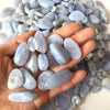 Blue Lace Agate Tumbled Stone - Communication Clarity Confidence - Throat Chakra - Reiki Healing - Gemstone Pebble - Nugget - Energy