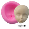 Silicone Mold Of Doll Face Modeling Tool Accessories And Home Decor - Fondant Sugarcraft Cake Decorating Tools Polymer Clay Handmade Craft